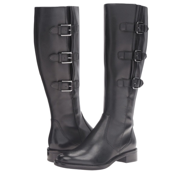 Ecco Shoes - Ecco black leather Hobart riding boots size 8 shoe